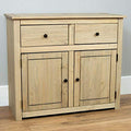 Vida Designs Panama Buffet à 2 portes et à 2 tiroirs, pin massif, Naturel