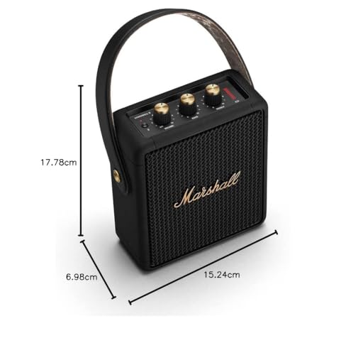 Marshall Stockwell II Enceinte Bluetooth Portatif   Noir et Laiton[Exclusif Amazon] :High Tech