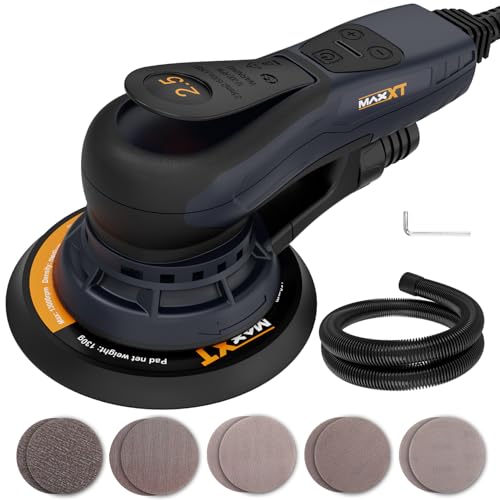 MAXXT Ponceuse Excentrique Sans Fil 2.5mm Brushless 230V avec Câblage à Trois Conducteurs : Ponceuse Électrique Polyvalente à Vitesse Variable