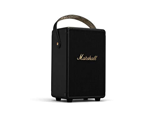 Marshall Tufton Haut parleur de fête Bluetooth portable d'extérieur, résistant à l'eau IPX2   Noir et laiton : Amazon.fr