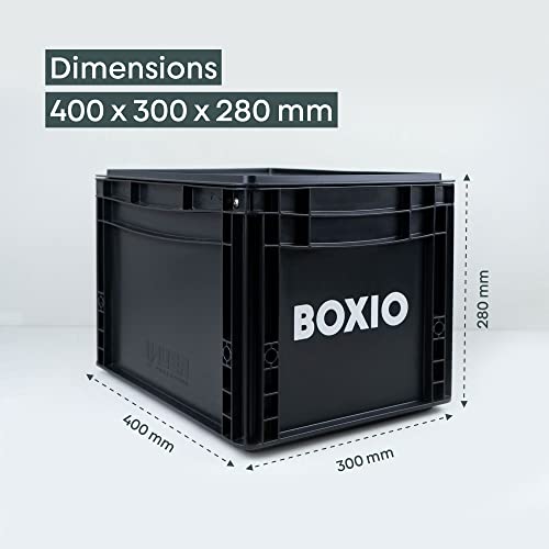 BOXIO Toilette Sèche Portable Séparateur d’Urine   WC Portable pour Voyages, Bateaux, Déplacements, Jardin, Camping Car | Toilette Sèche Camping Compact : 40 x 30 x 28 cm, Noir Loisirs