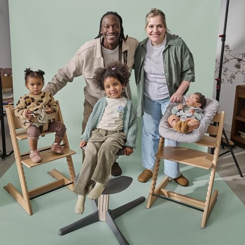 Chaise haute Stokke Tripp Trapp (Naturel) avec Newborn Set &amp; Baby Set 2 (Naturel)   Design sûr, ajustable et ergonomique :Bébé et Puériculture
