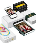 Liene Imprimante Photo (10x15cm)   Paquet avec 100 Feuilles, pour iOS/Android/PC, Imprimante Photo de Haute Qualité Instantané, 300DPI Sublimation Thermique :Informatique