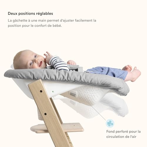 Chaise haute Stokke Tripp Trapp (Naturel) avec Newborn Set &amp; Baby Set 2 (Naturel)   Design sûr, ajustable et ergonomique :Bébé et Puériculture