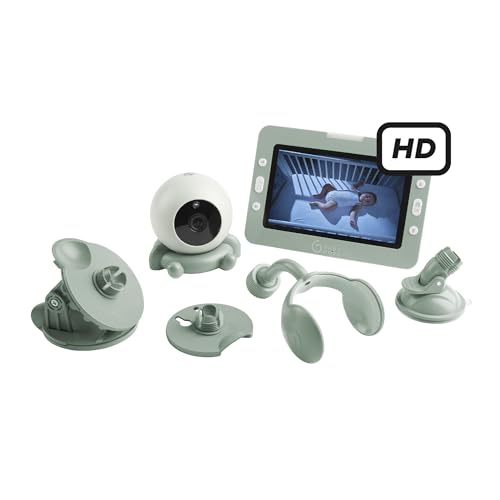 BABYMOOV Babyphone Caméra Yoo Go    Grand Ecran HD 5" 720P   Batterie Rechargeable Longue Autonomie 8h   4 Accessoires Supports Caméra Inclus   Garantie à Vie   8 Berceuses :Bébé et Puériculture