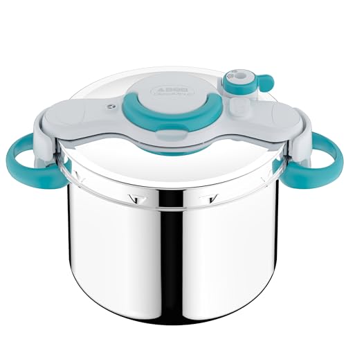 Seb ClipsoMinut' Easy  9 L, Poignées Rabattables, Cocotte minute Induction, Livre 100 Recettes, Autocuiseur Inox, Facile à utiliser, Fabriqué en France P4904916