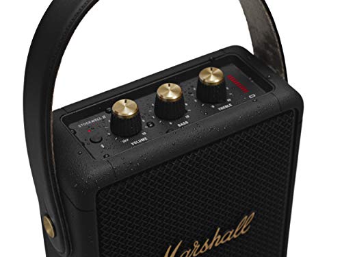 Marshall Stockwell II Enceinte Bluetooth Portatif   Noir et Laiton[Exclusif Amazon] :High Tech