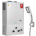 BreeRainz Chauffe eau à Gaz 16LPM,32KW Chauffe eau à Gaz GPL Propane Butane,Pression d'eau de Démarrage Super Basse,pour la Maison et I'extérieur