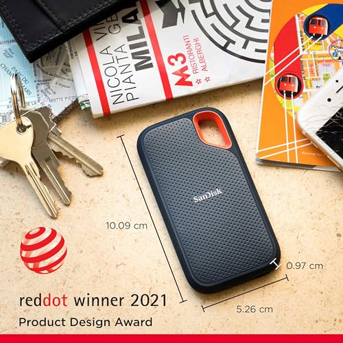 SanDisk Extreme Portable SSD   2TB Black Portable SSD 1000 Mo/s :Informatique