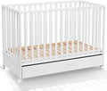 ATB lit Bebe en tiroir evolutif LUX   60x120 Matelas Dimension   pour en 0 3 âge   Blanc Lits pour Enfant   Chambre Bois Enfants   bébé Berceau a barreaux   Complete Nourrissons mobilier :Bébé et Puériculture