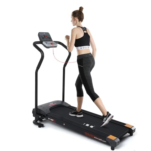 ISE Tapis de Course Pliable Electrique Professionnel, Tapis de Marche Moteur750W, Treadmill Vitesse Réglable, avec Écran LCD/5Programme, Tapis Course Bluetooth,Tapis Roulant de Sport Electrique Maison Loisirs
