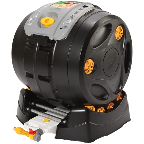 HOZELOCK   Composter Easymix 2en1 : Composter 100L Rotarif pour un Brassage Facile des Déchets, 3x Plus Rapide qu'un Composter Classique (8 Semaines), Récupérateur de Jus de Compost [4001 0000]