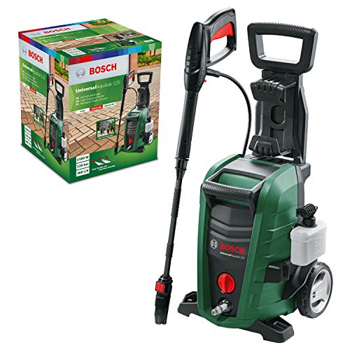 Bosch Nettoyeur Haute Pression UniversalAquatak 125 (1500 W, Pression: 125 Bar, débit Maxi: 360 l/h, 2 Buses, Tuyau de 5 m, câble de 5 m)