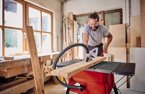 Einhell Scie circulaire sur table TC TS 2025/2 U (2 000 W, dispositif de réglage hauteur/inclinaison de la lame de scie, butée parallèle, butée d’angle  /  60°, rallonges latérales)