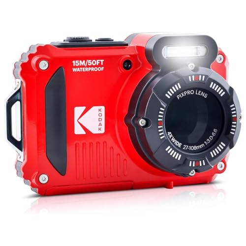 KODAK Pixpro WPZ2   Appareil Photo Numérique Compact 16M Pixels, étanche à 15m, Anti Choc, Video 720p, Ecran LCD 2,7   Batterie Li ion, Rouge :High Tech