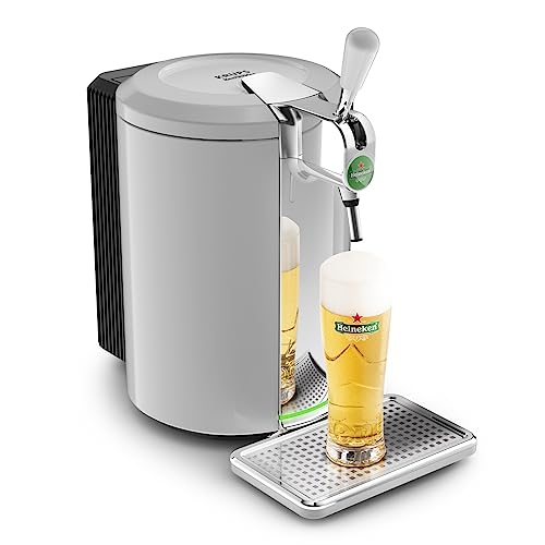 Krups Beertender Machine bière pression, Fûts de 5 L, Marques du groupe Heineken, Témoin lumineux, Température et mousse parfaites, Bière fraîche, Installation facile, Compact VB452E10