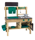 Hape Cuisine Extérieure pour Enfant 3 ans et plus   Lavabo, Évier, Passoire, Four Intégrés en Bois et Bambou Certifiés FSC   Apprendre la Cuisine et le Jardinage   Kit Dinette Bois Enfant Premium