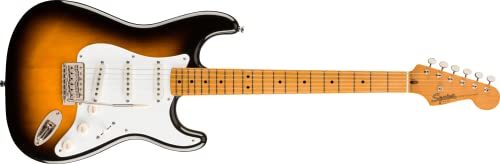 Squier by Fender Classic Vibe 50s Stratocaster, Guitare Electrique, Corps Solide, Droitier, 2 Couleurs Tonalités Marron :Instruments de musique et Sono