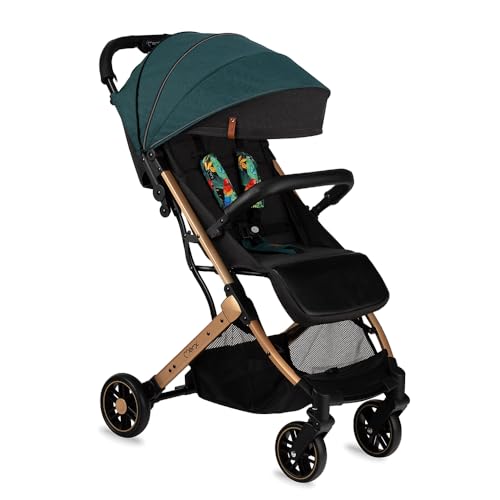 Poussette MoMi ESTELLE à partir de 6 mois (jusqu'à 15 kg), poussette pliante avec harnais de sécurité 5 points, panier de courses avec fonction de dépliage, poignée télescopique de traction :Bébé et Puériculture