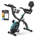 MERACH 4 en 1 Vélo D’Appartement Pliable, Velo d Appartement avec Moniteur LCD et Mesure du Pouls, Vélos de Fitness Magnétique Avec 16 Niveaux Résistance Magnétique &amp; Coussin de Siège Confortable :Sports et Loisirs