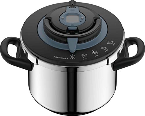 Seb Nutricook  Cocotte minute 6 L inox, Autocuiseur induction, Facile à utiliser, Programme de Cuisson, Fabriqué en France P4220705