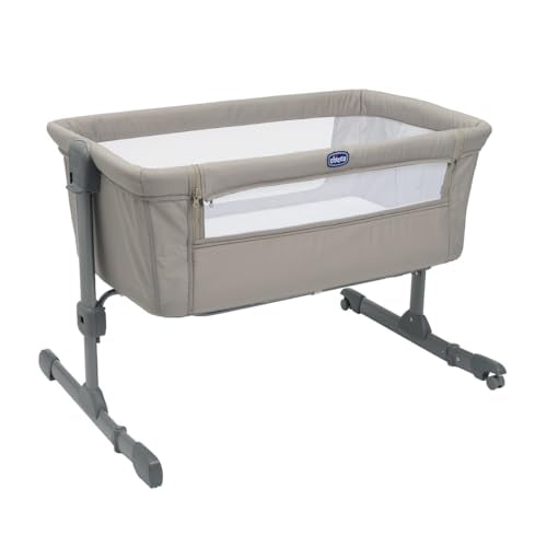 Chicco Next2Me Essential Lit Bébé Cododo Dune avec Matelas, Côté Repliable, Hauteur Réglable, Fenêtre en Filet, Roues et Sac de Voyage   0 6 Mois, 9 kg :Mode