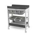 Bebeconfort Dolphy, Baignoire &amp; Table à Langer Bébé, 0 12 Mois (max. 11 kg), Facile à Déplacer avec 4 Roulettes, Compartiments, Matelas Rembourré, Drainage Facile de la Baignoire, Grey Mist
