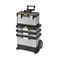 STANLEY FATMAX  Servante d'atelier sur roulettes métal/Plastique capacité importante de stockage avec un volume de 63L attaches anticorrosion poignée bi matière système de rangement vertical  1 95 622