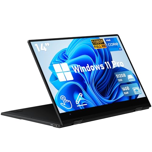 FUNYET Ordinateur Portable avec écran Tactile, Windows 11 Pro, 14 Pouces 2 en 1, Core i7 1265U (Jusqu'à 4,7 GHz), 16 Go de RAM, 512GB SSD, 1920 x 1200, Clavier Rétroéclairé, Wi FI 6, BT5. 2 :Informatique