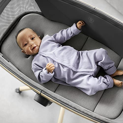 Maxi Cosi Alba Berceau bébé 3 en 1, Lit bébé, Transat bébé inclinable et Chaise Haute bébé, Tissus 100% recyclés, Naissance à 3 Ans (15 kg), Compatible avec kit Repas Alba, Beyond Green :Bébé et Puériculture