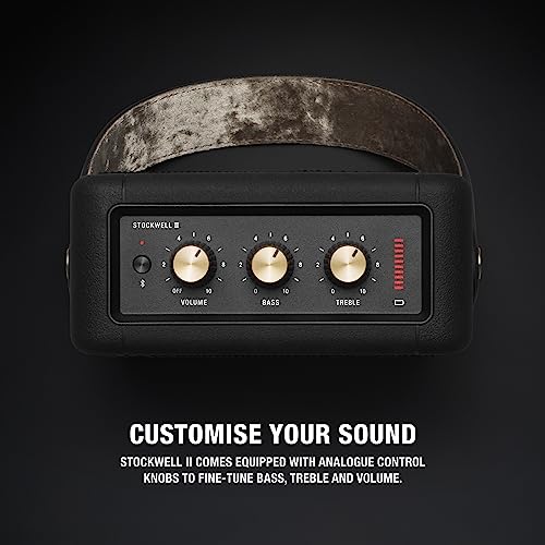 Marshall Stockwell II Enceinte Bluetooth Portatif   Noir et Laiton[Exclusif Amazon] :High Tech
