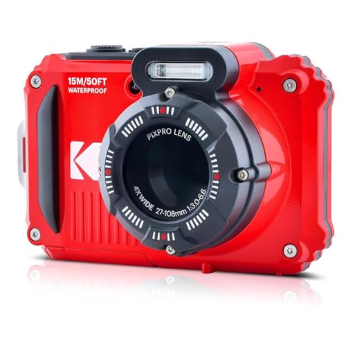 KODAK Pixpro WPZ2   Appareil Photo Numérique Compact 16M Pixels, étanche à 15m, Anti Choc, Video 720p, Ecran LCD 2,7   Batterie Li ion, Rouge :High Tech