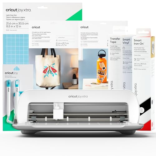 Cricut Joy Xtra | Machine de découpe intelligentes avec kit de démarrage (Edition, Starter Bundle (2024) :Cuisine et Maison