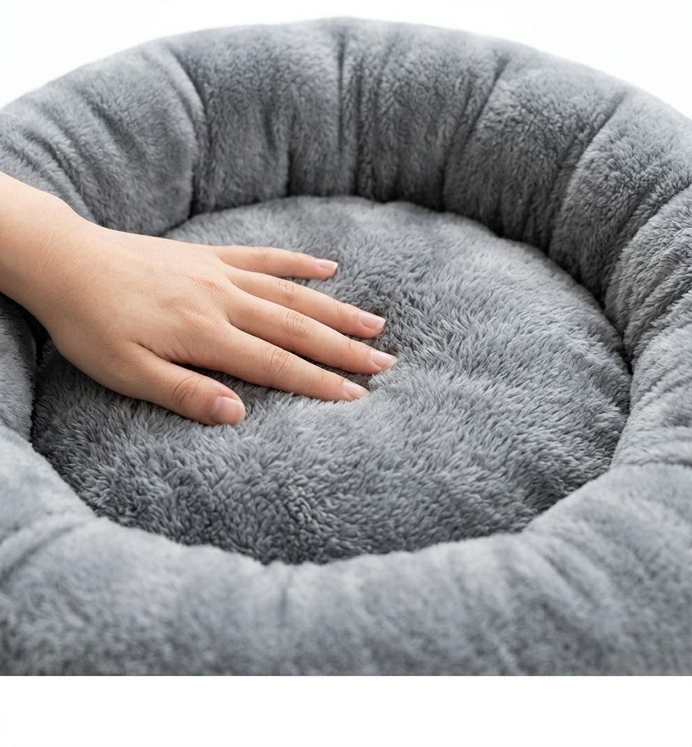 Johnstonem Coussin Donut Apaisant pour Petit Chat (Max 3 kg) | Panier Rond Douillet