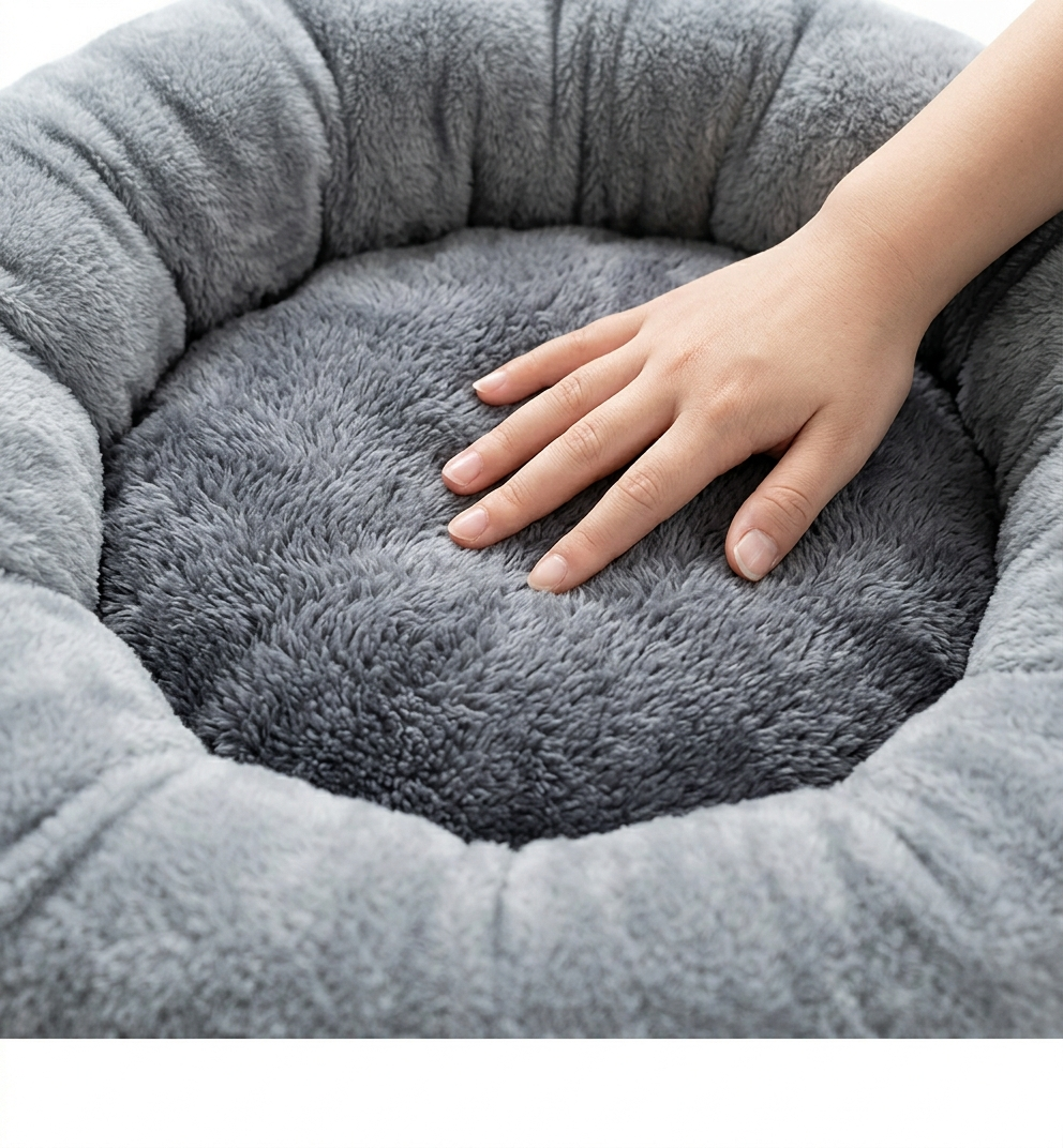 Johnstonem Coussin Donut Apaisant pour Petit Chat (Max 3 kg) | Panier Rond Douillet